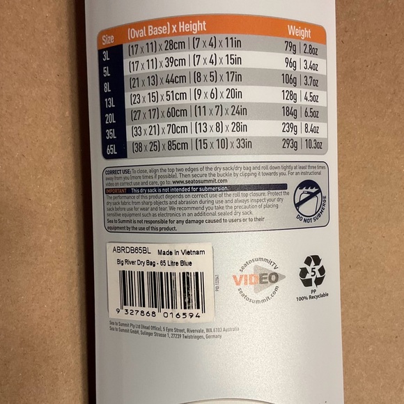 Sea to Summit Big River Dry Bag 65L - Picture 3 of 9